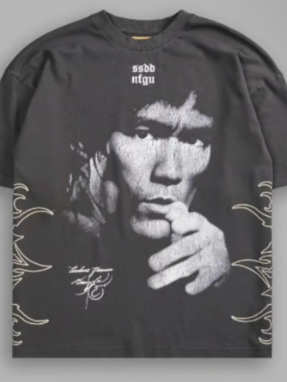 Darc Sport NWT Gray Short-Sleeve Bruce Lee Graphic Tee Large Gold Tag